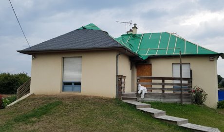 Réhabilitation d'une maison sinistrée par un incendie 