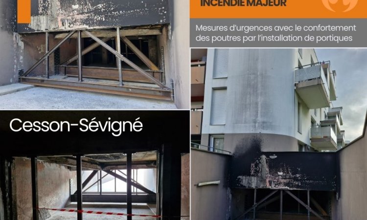 Incendie dans un parking à Cesson-Sévigné, proche Rennes